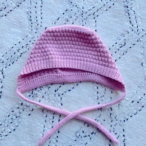 Handmade organic cotton knit hat